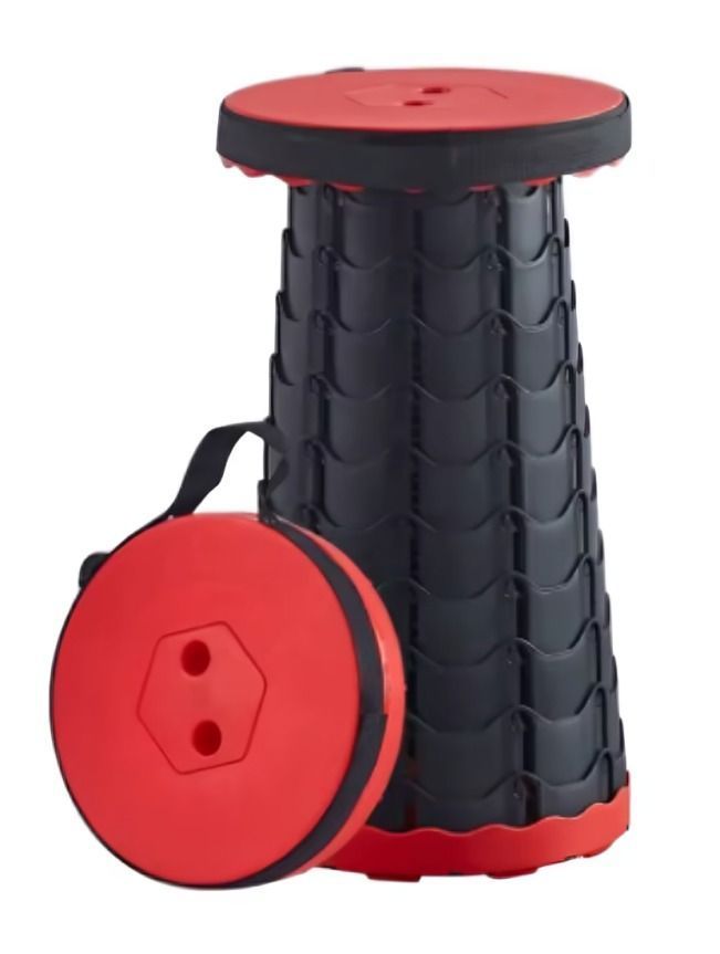 Taburete plegable Silla retractil ROJO-0