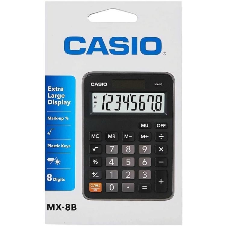 Calculadora CASIO tipo mini escritorio MX-8B
