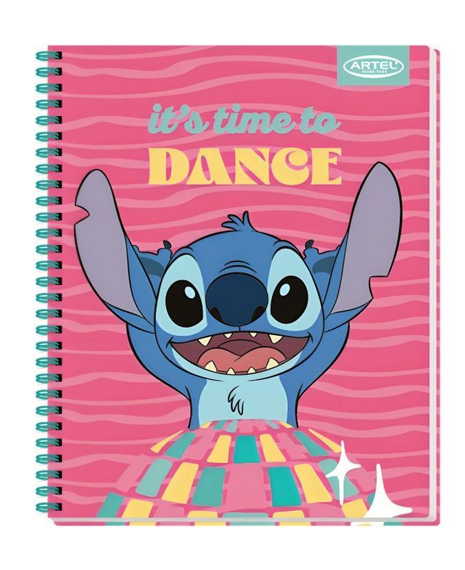 PACK 10PCS CUADERNOS 100HJ STITCH DISCO ARTEL 0389-1