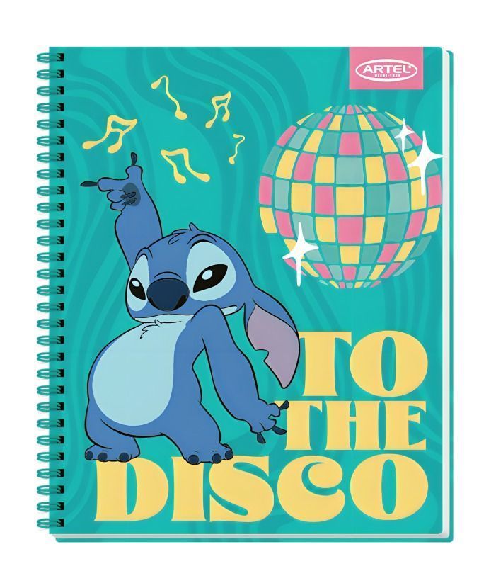 PACK 10PCS CUADERNOS 100HJ STITCH DISCO ARTEL 0389-2