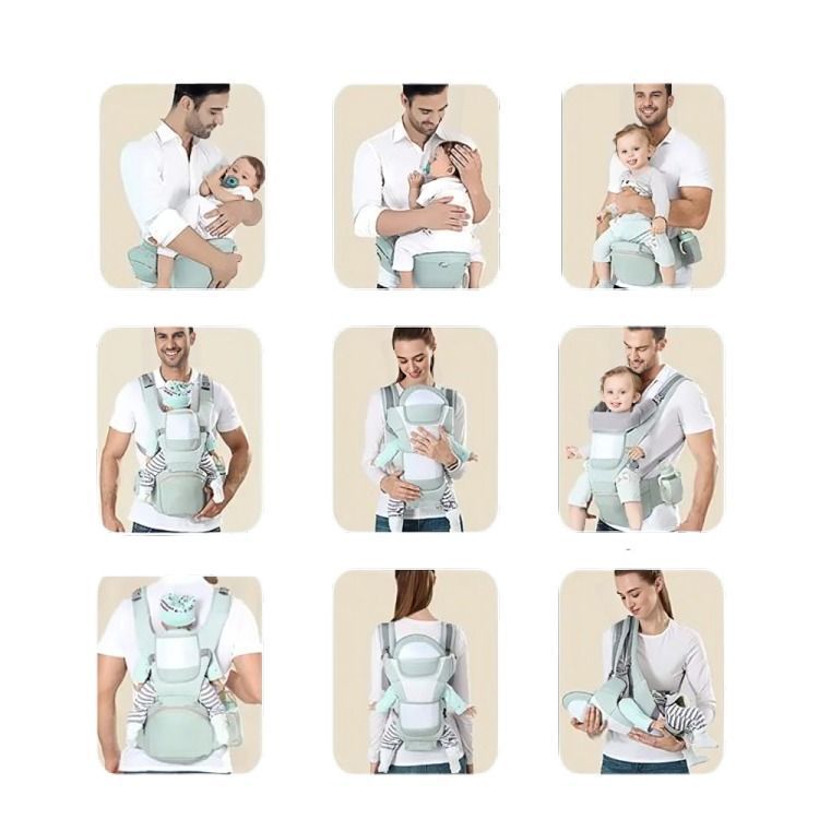 Mochila Porta Bebes Ergonómica Asiento Multifuncional 6 En 1-5
