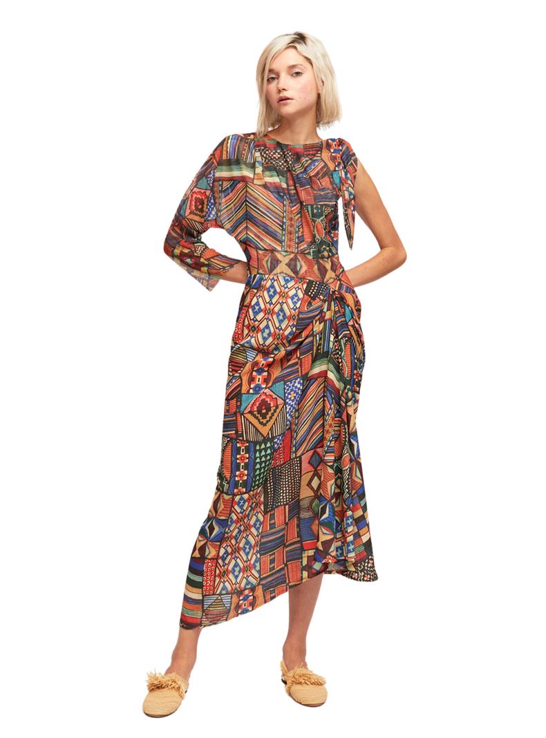 Vestido Aldo Martins Azul Rala-0