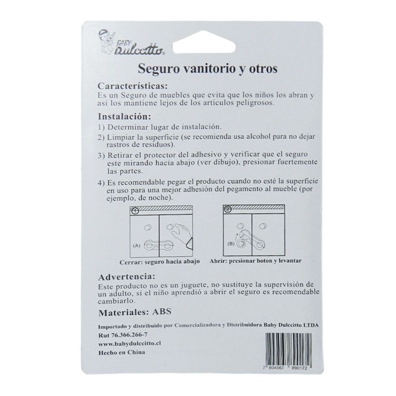 Seguro Puertas Bebé Multiuso Baby Dulccitto 2 Unidades-4
