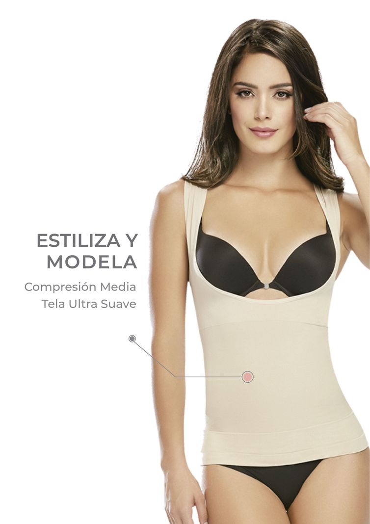 Camiseta Reductora Colombiana bajo busto REDUFLEX-2