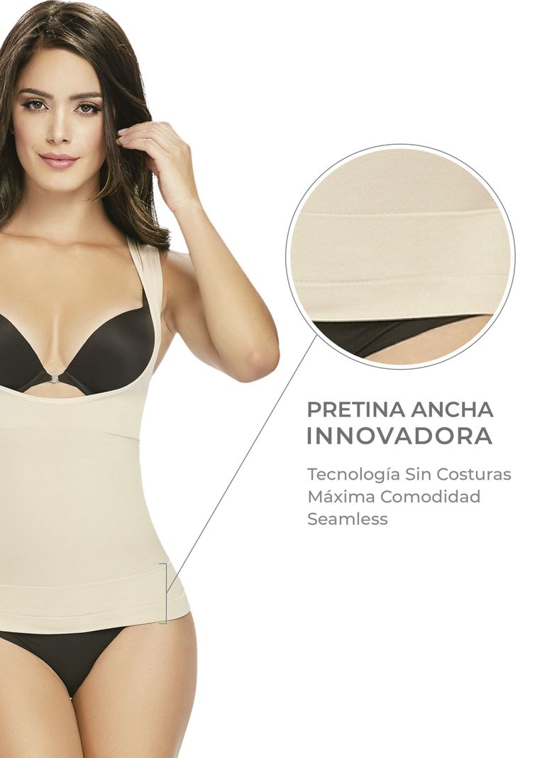 Camiseta Reductora Colombiana bajo busto REDUFLEX-3
