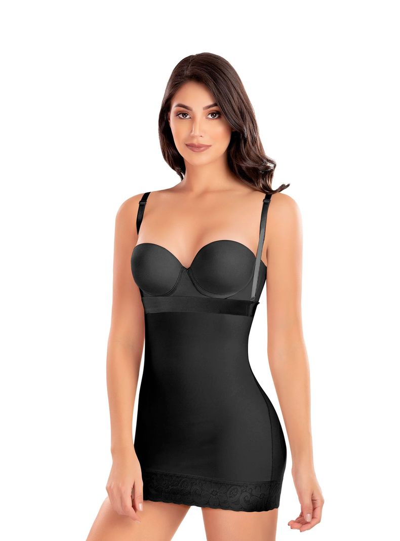 Enagua Faja Colombiano Tipo Vestido con Encaje Siliconado-0