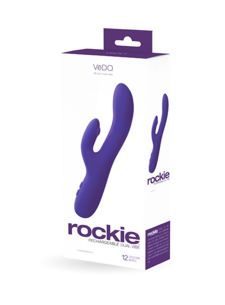 Vibrador  Dual Recargable ROCKIE Morado-1