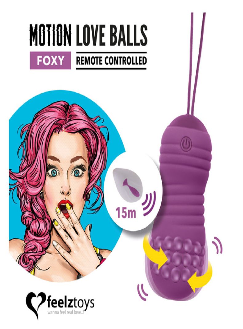 Bolita Vibradora Motion Love Balls FOXY c / Control Remoto-2