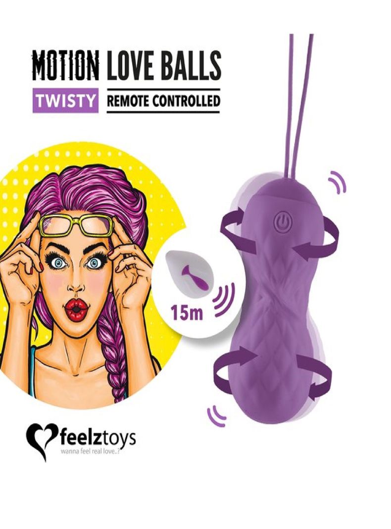 Bolita Vibradora Motion Love Balls  TWISTY c/ control remoto-2