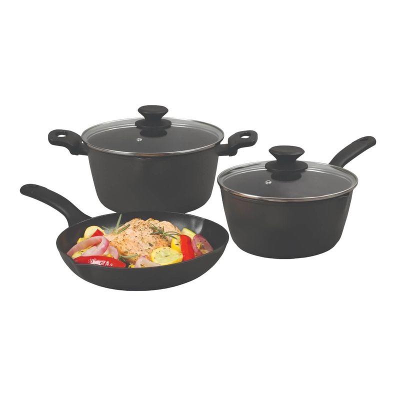 Batería de cocina antiadherente 5 piezas Kingsway Oster-1