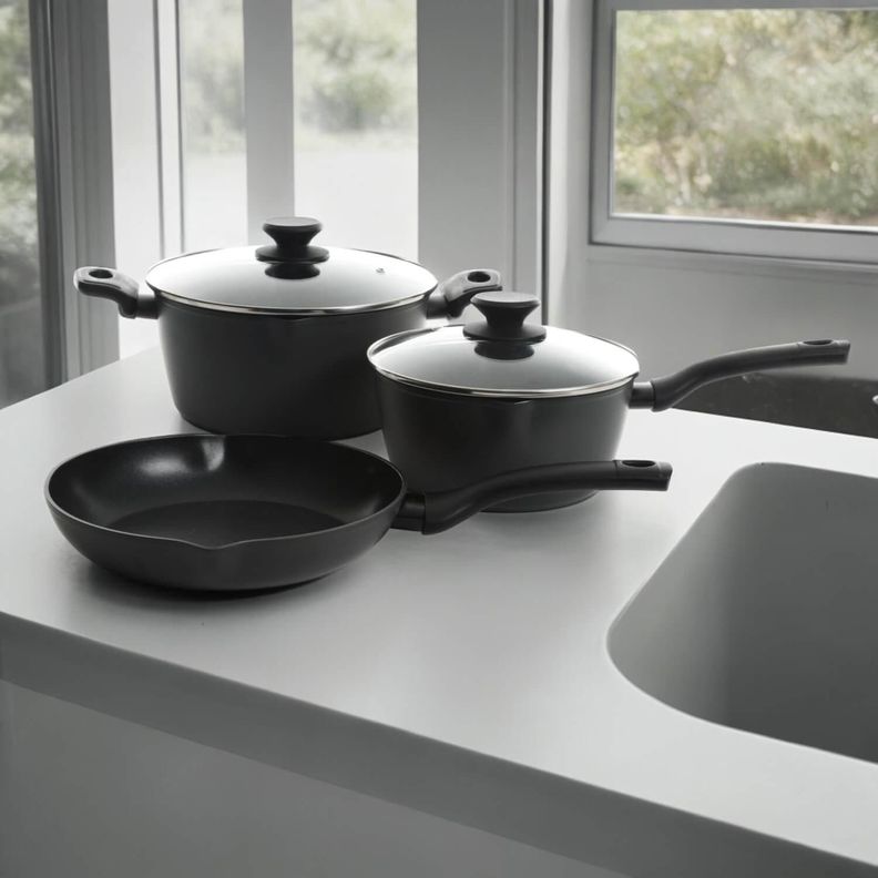 Batería de cocina antiadherente 5 piezas Kingsway Oster-5