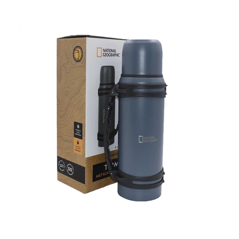 Termo metalico Gris 1500ml National Geographic