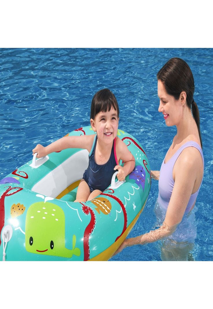 Bote Inflable Junior Con Manilla Crustáceos 3-6 Años Bestway-4