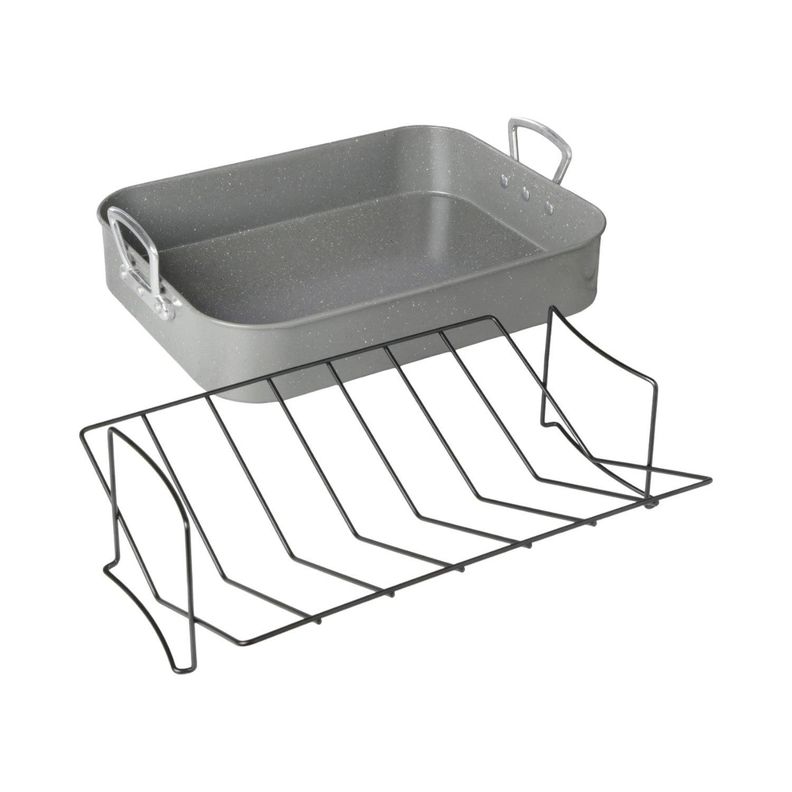 Fuente c/ Mango-Rejilla para Asar Acero Carbono Gibson Home-1