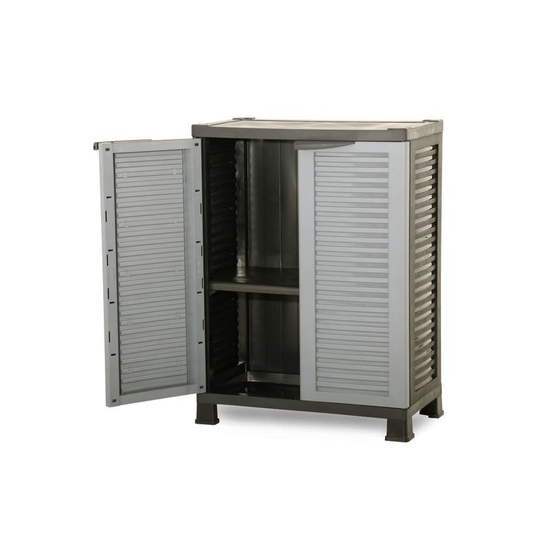 Armario Closet Plastico Mediano Multiuso Gris 68x39x92cm