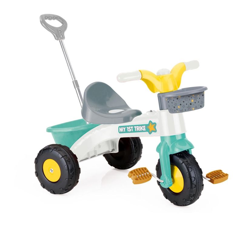 Triciclo a pedales Blanco Celeste para Ninos 90x45x84cm Dolu