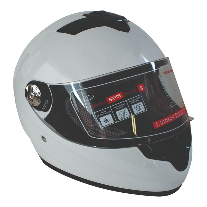 Casco Full Face Bx105 Talla M white Ceritificacion ECE Bex-0