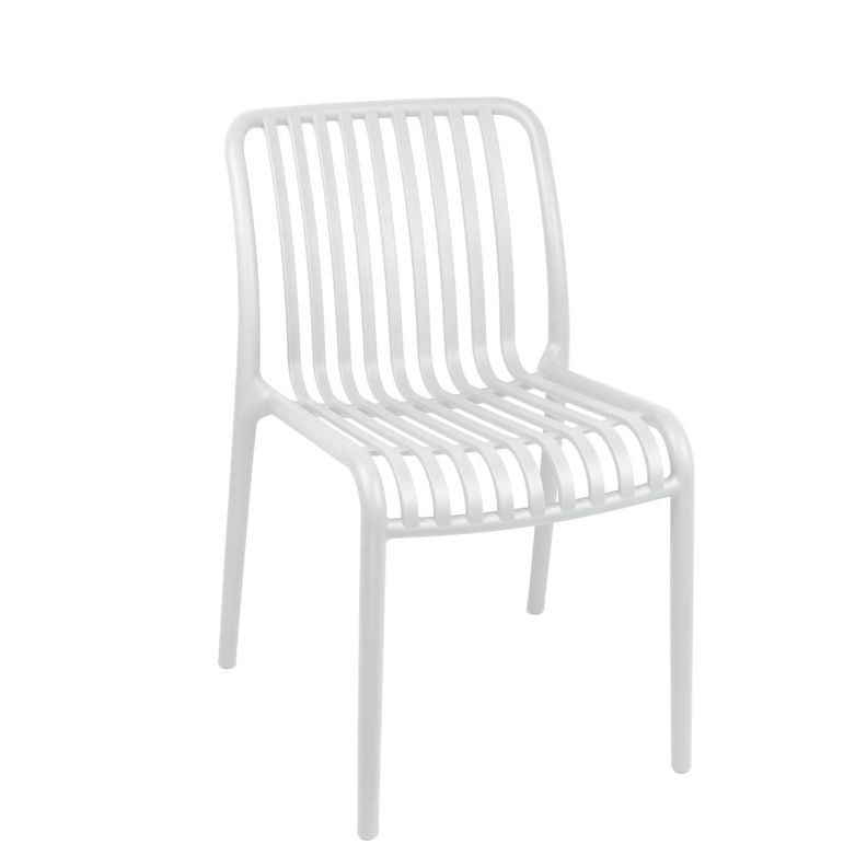 Silla Plastico Apilable Deco Bremen Blanca Escandinavia Blanco
