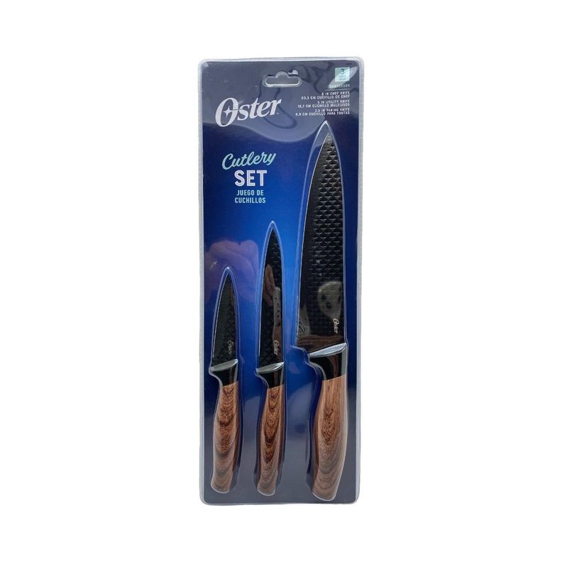 Set Cuchillos acero inoxidable 3 piezas Gunderson Oster-3
