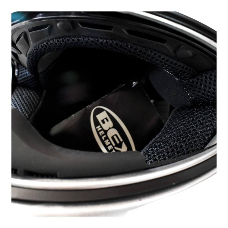 Casco Full Face Bx210 Talla M Silver Bex Certificado DOT-2