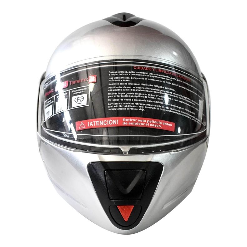Casco Full Face Bx210 Talla M Silver Bex Certificado DOT-3
