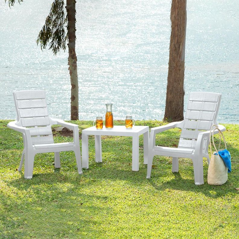 Sillon de Terraza plastico Gris Baru Rimax-3