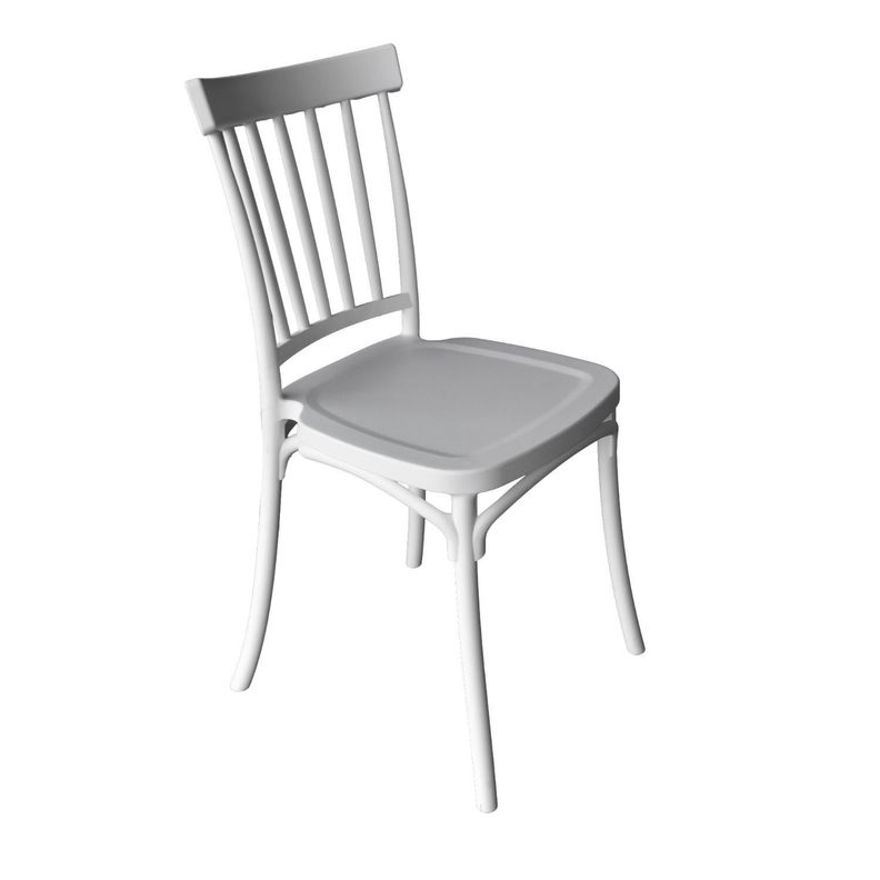 Silla Plastico Apilable Deco Viken Blanca Escandinavia Blanco
