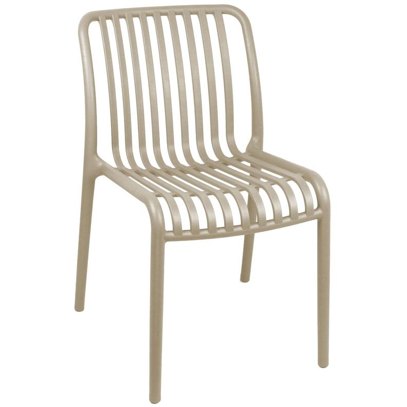 Silla Plastico Apilable Deco Bremen Beige Escandinavia