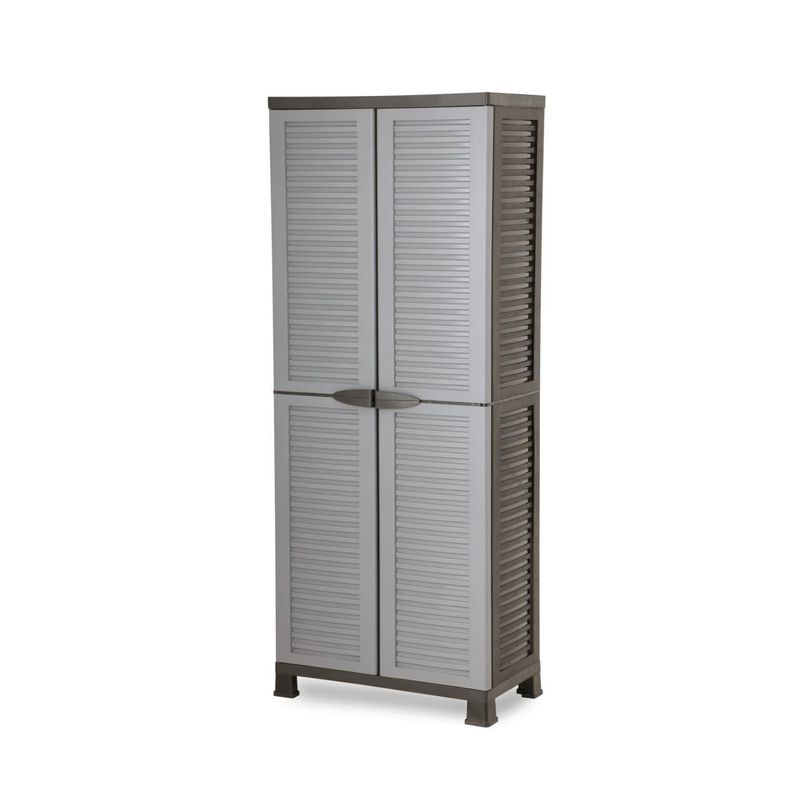 Armario Closet Plastico Grande Multiuso Gris 68x39x171,5 cm