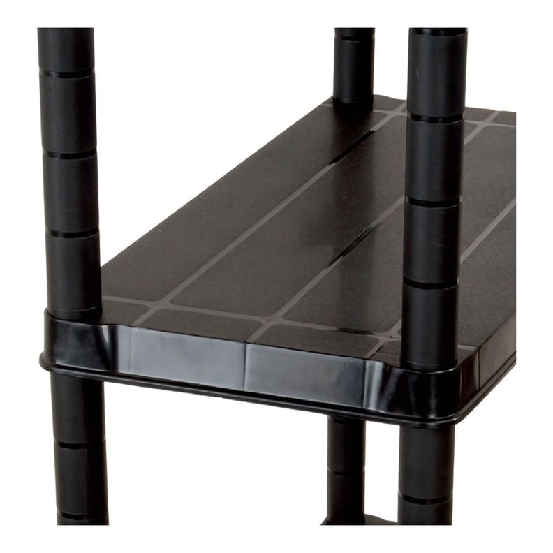 Estante Repisa Rack Plastico 5 Niveles 61X31X172Cm Negro Ram-4