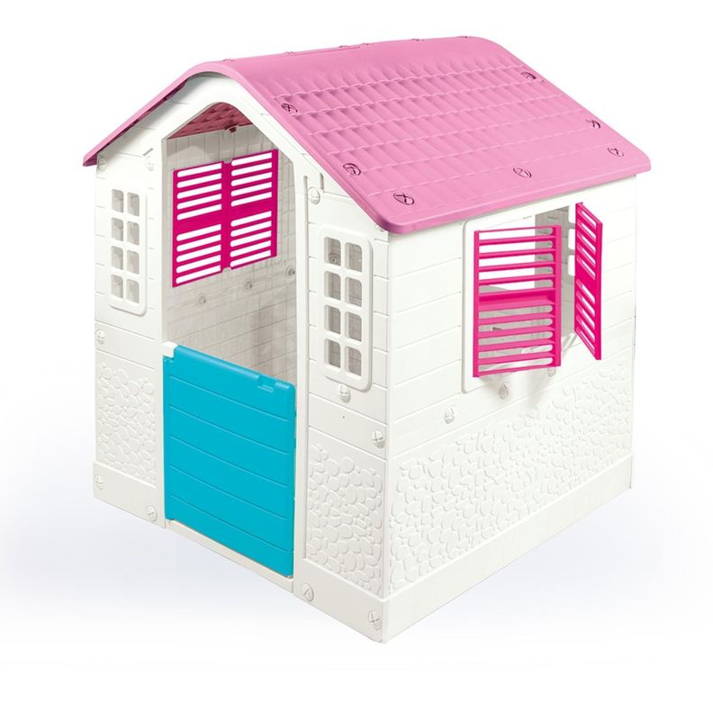 Casa de juego blanca rosada 109 x 95 x 87.5 cm Dolu Rosado