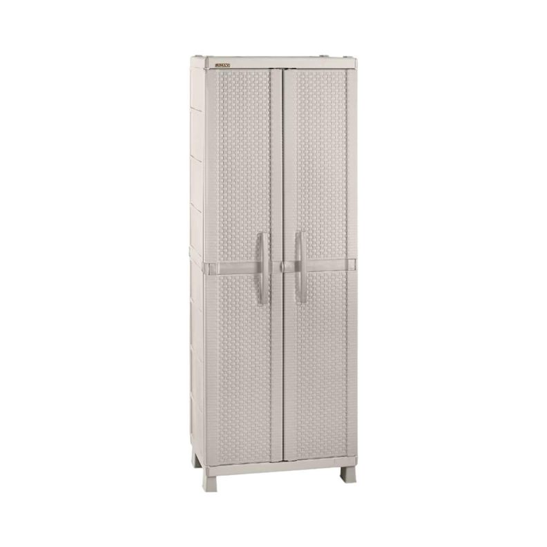 Armario Multiuso Plastico Tejido Taupe 65x45x189 cm Rimax-0