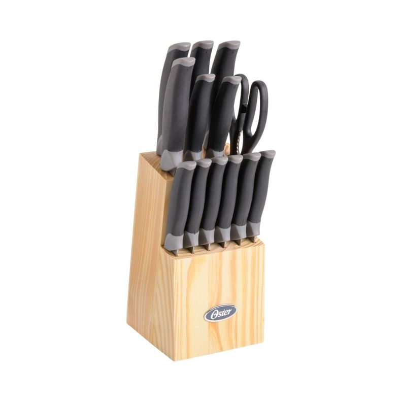 Set Cuchillos acero inoxidable 14 piezas con taco Oster-0