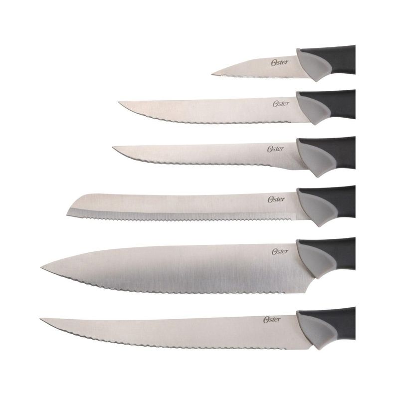 Set Cuchillos acero inoxidable 14 piezas con taco Oster-2