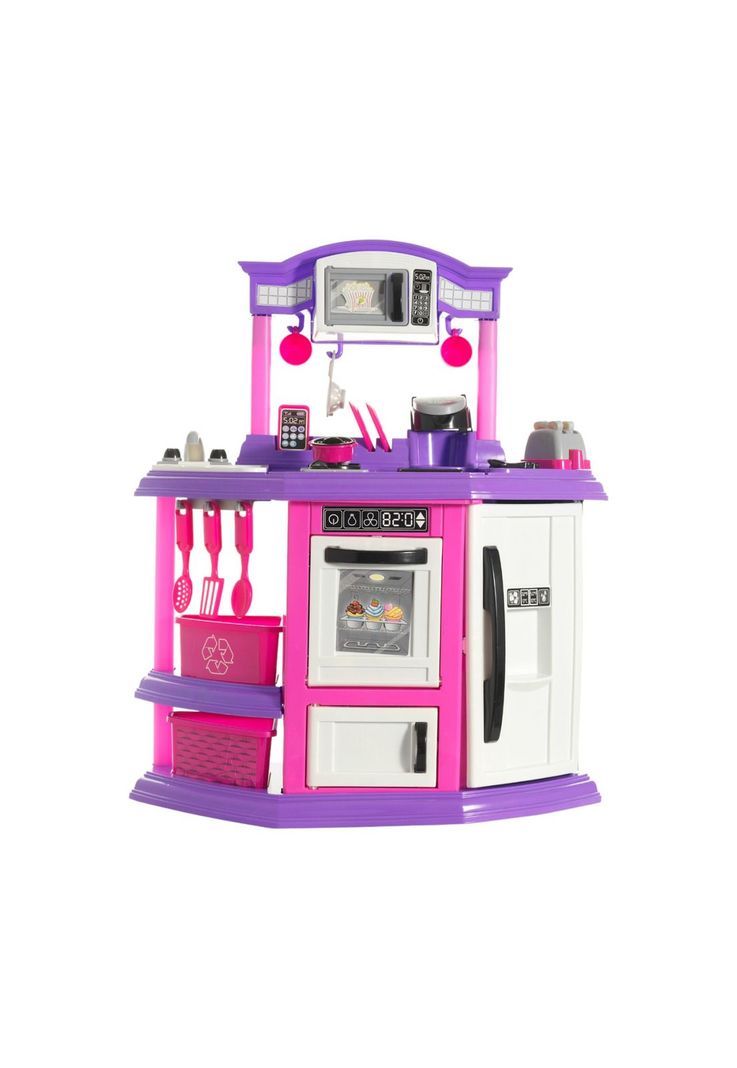 Cocina Juguete Plastica Rosada + Accesorios 73x30x87Cms-0