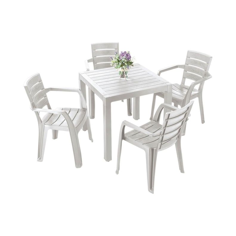 Mesa Plastico Gris 75X75 cm Baru Rimax-5