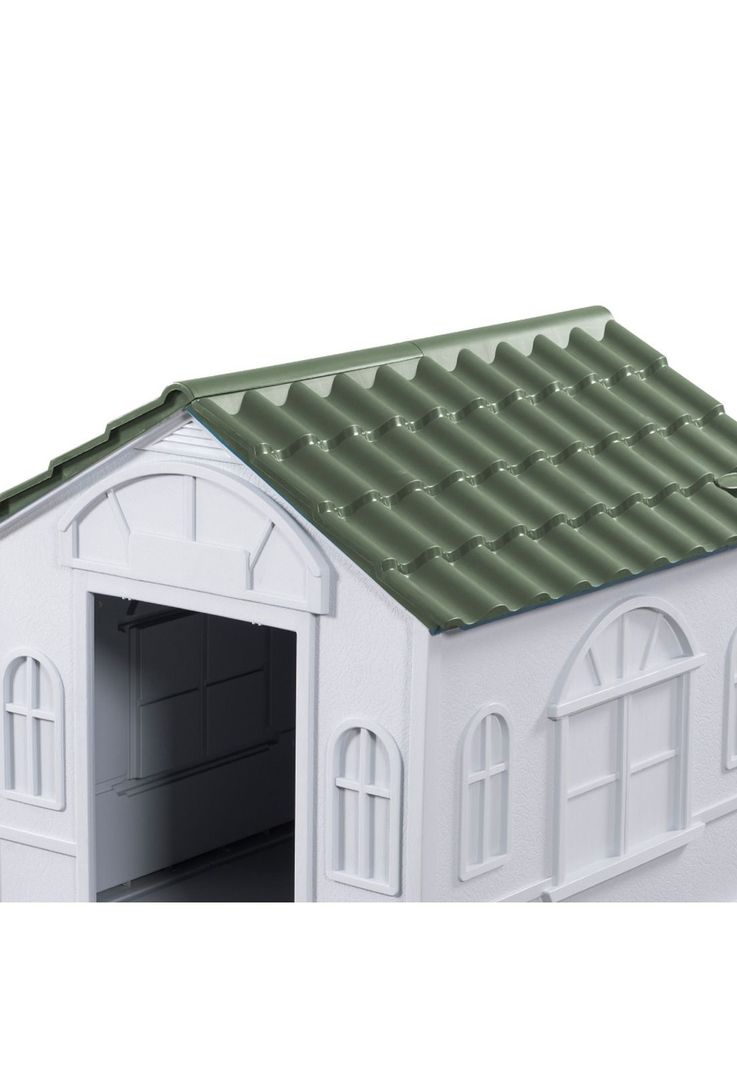 Casa Para Perro Pequeña Verde 75.7x65x63.2 Cms Coolpets-1