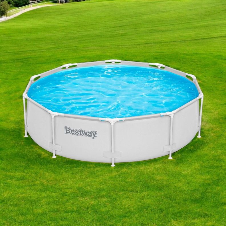 Piscina Bestway Redonda con filtro Deluxe Gris 3.05MX76cm-3