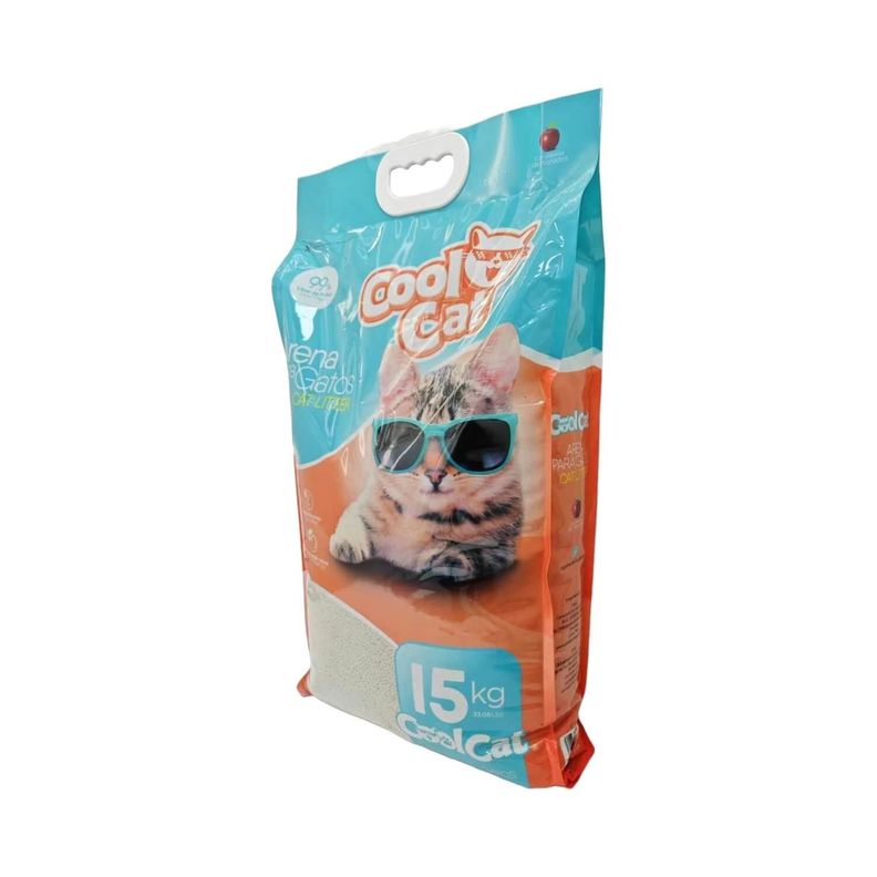 Arena Sanitaria Aglutinante Para Gato 15Kg Cool Cat-2
