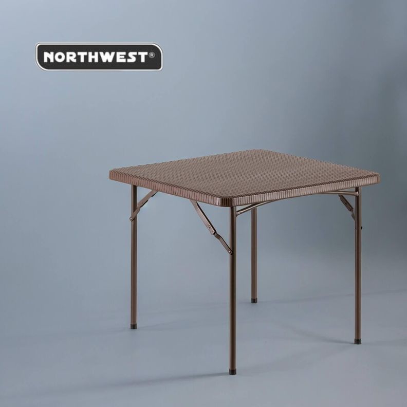 Mesa Plegable Cuadrada 86x74 Cms Rattan Northwest-3