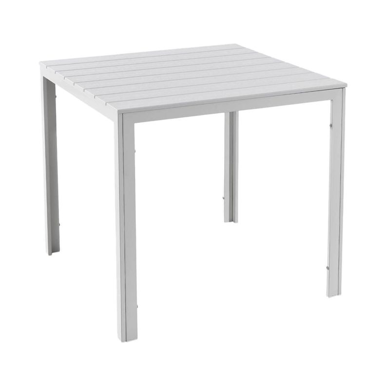 Mesa Terraza Polywood Impermeable 78X78cm Blanca Northwest-0