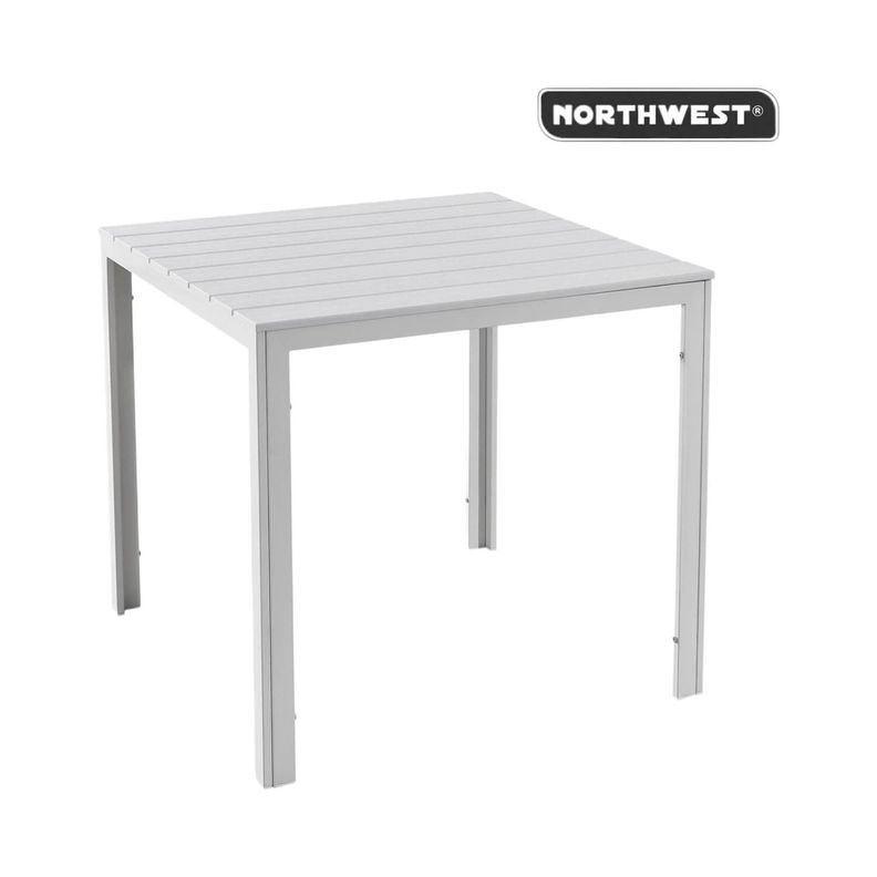 Mesa Terraza Polywood Impermeable 78X78cm Blanca Northwest-2