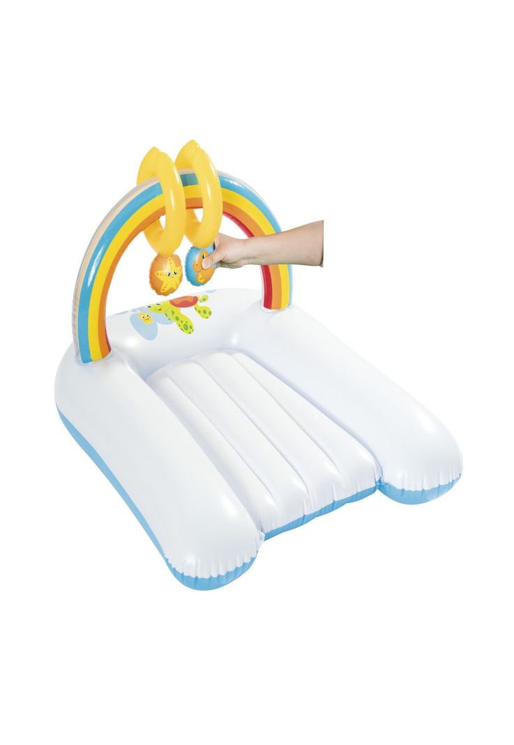 Colchoneta inflable para Bebe Arcoiris 81X63X46 Cms Bestway-0