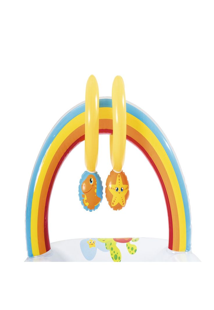 Colchoneta inflable para Bebe Arcoiris 81X63X46 Cms Bestway-1