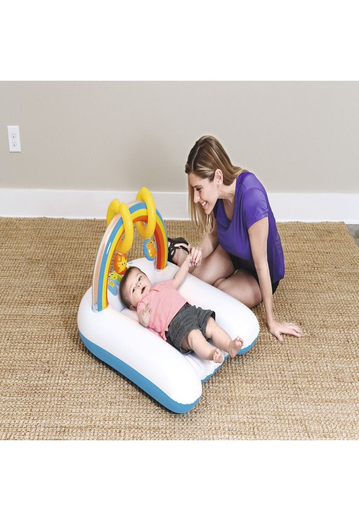 Colchoneta inflable para Bebe Arcoiris 81X63X46 Cms Bestway-2