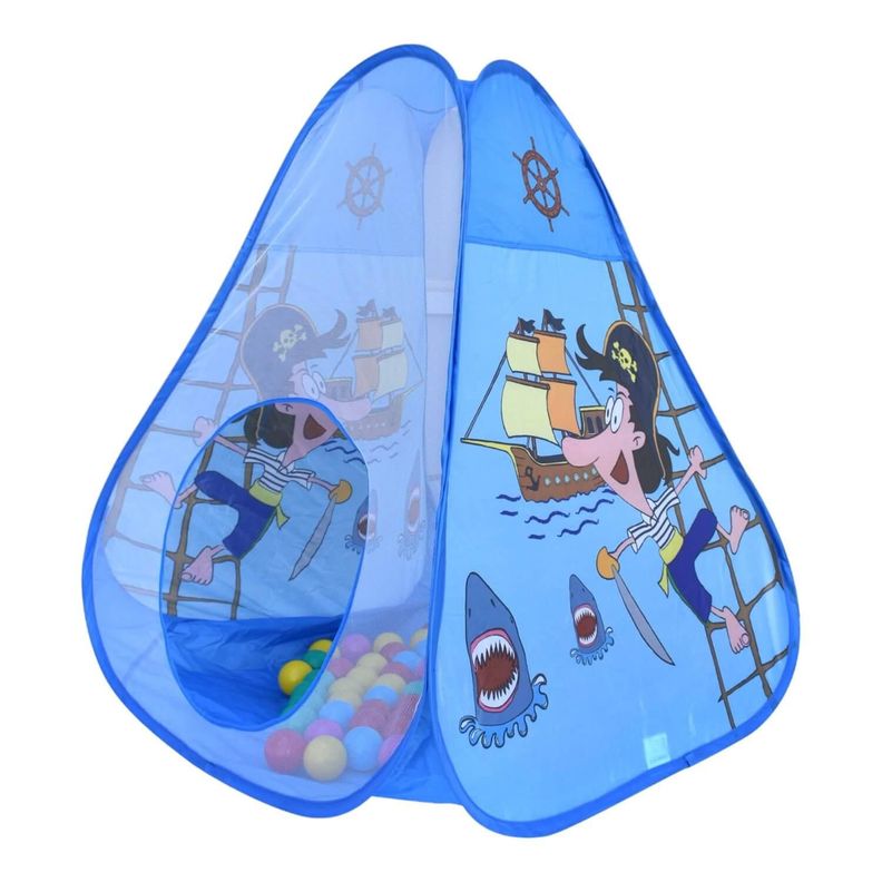 Tienda Carpa Multijuego con pelotas para ninos Gamepower Azul