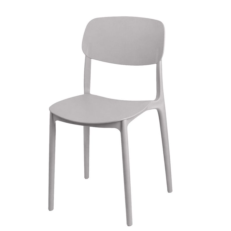 Silla Plastico Apilable Deco Estocolmo Gris Escandinavia