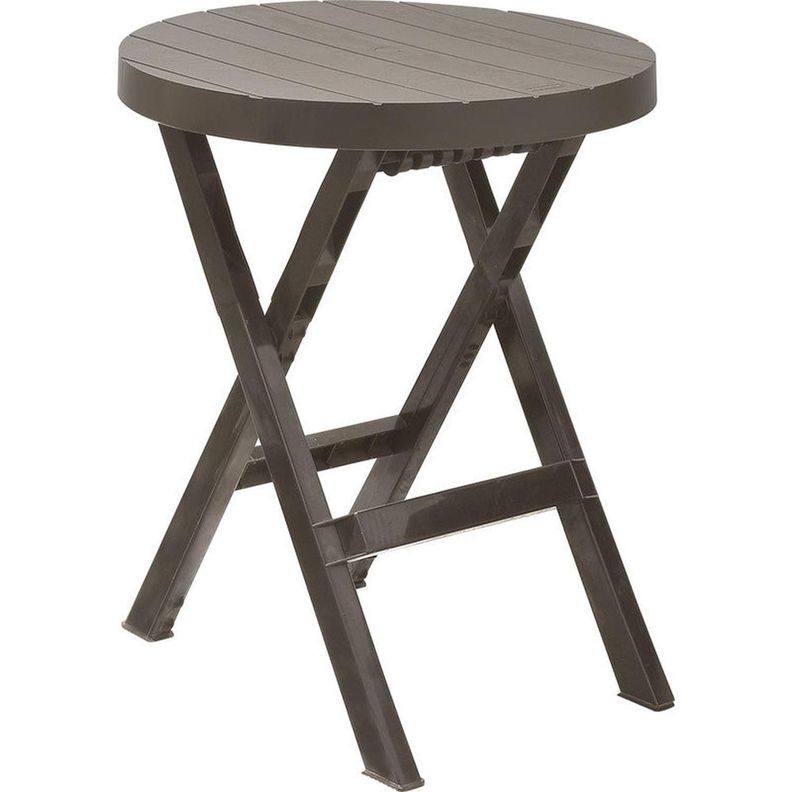 Mesa Plegable Redonda 60 cm Café Rimax-0