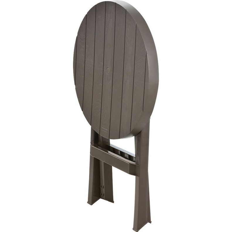 Mesa Plegable Redonda 60 cm Café Rimax-1