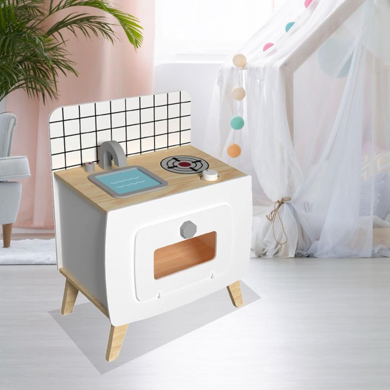 Cocina De Madera Blanca + Accesorios 39x26x49cm Gamepower-2